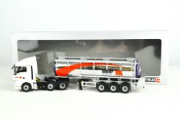 A WSI Model model No. 02-1379 Bibby Man TGX XLX 6x2 Tank Trailer with Pump Cabinet