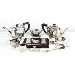 A collection of silver plated wares