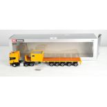 A WSI Model model No. 04-1180 WSI Yellow Line Scania Streamline Topline 6x4 with Ballast Trailer