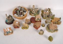 A selection of Lilliput Lane resin buildings, assorted shapes and designs,