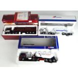 Three Corgi 1:50 scale model vehicles, including a Cawley Ross MAN TGA tipper CC13432,