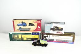 Three Corgi 1:50 scale diecast vehicles including a United Heavy Transport Scammell Contractor,