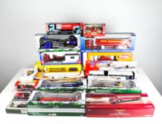 Four Maisto 1:50 scale diecast Super Transporters and others