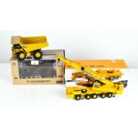 A CAT 1:50 scale CAT 777D off highway truck, 85104, together with a Demag AC335 1:50 scale, 2081,