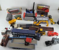 A collection of diecast coaches, industrial vehicles and lorries, including examples by EFE, Corgi,