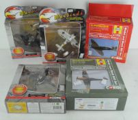 Three Corgi Warbirds 1:72 scale model planes including Hawker Typhoon MK.