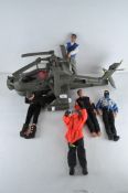 An Action Man in a 2011 HM Armed Forces helicopter, together with 5 Action Men