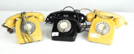 Three vintage PO telephones
