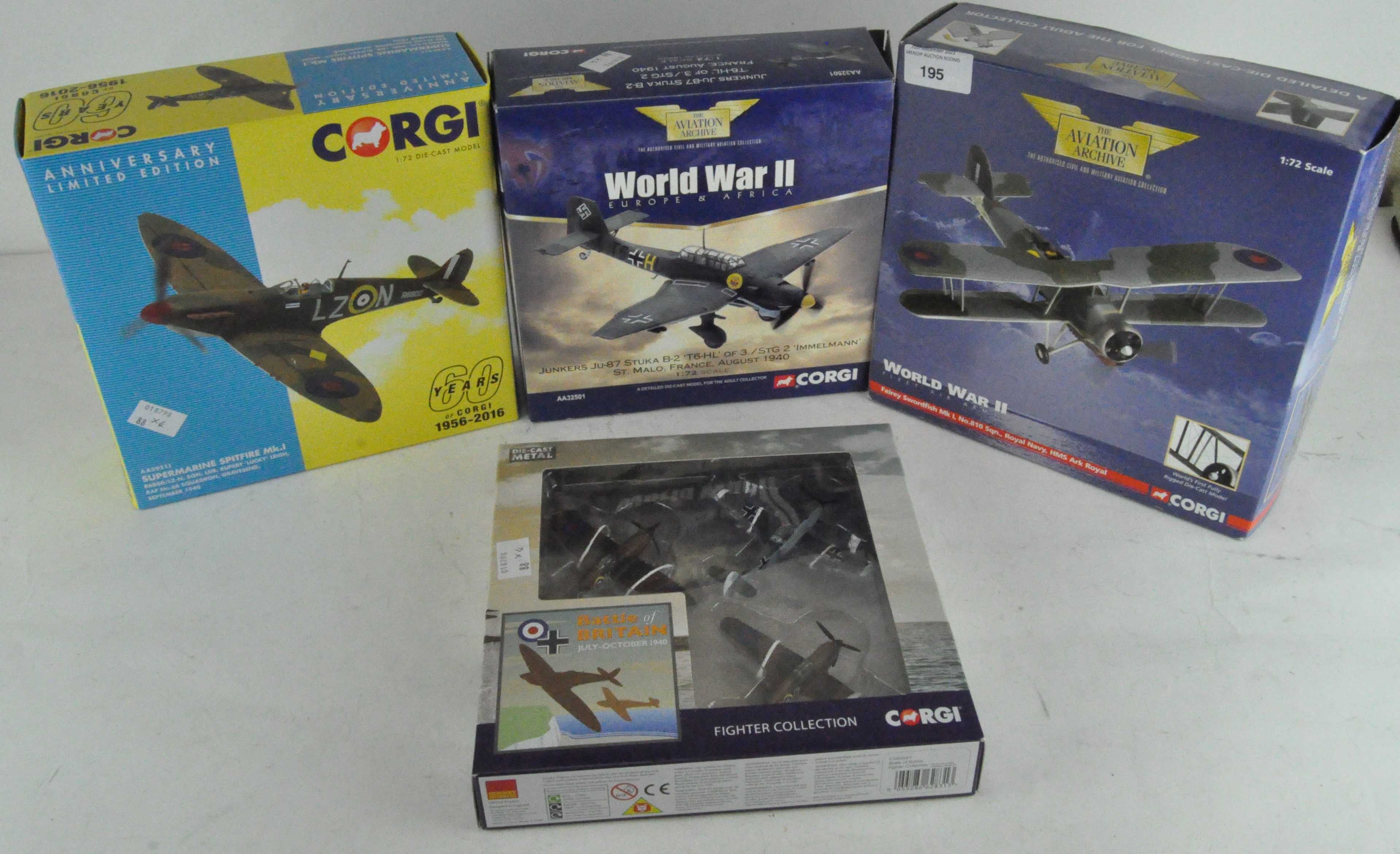 Two Corgi Aviation Archive 1:72 scale model planes