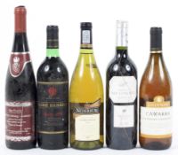 Five bottles of wine including Castillo San Lorenzo, Lindemanns Cawarra, Rene Barbier,