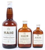 Three vintage Haig Gold Label Blended Scotch Whisky, Distilled,