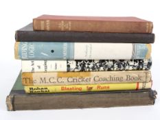 Selection of cricket and polo books, including: 'As to Polo' by WC Forbees, 'Riding ogic'