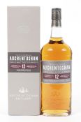 Whisky: Auchentoshan single malt Scotch Whisky, 12 years old, mid neck,