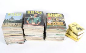 A large collection of 'Wisden Cricket Monthly' magazines ranging from the 1970's-1990's,