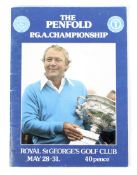 A 1976 signed Golf programme, The Penfold P.G.A.