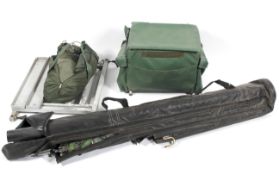 Large quantity of coarse fishing tackle to include Stephens of Birmingham Seat box and contents,