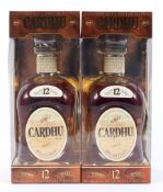 Two bottles of Cardhu Highland Malt Scotch Whisky, matured for 12 years, 75cl, 40% Vol.