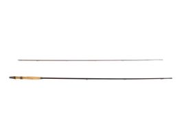An early two piece 9" Greenheart trout fly rod by Charles Farlow & Co London, snake guides,