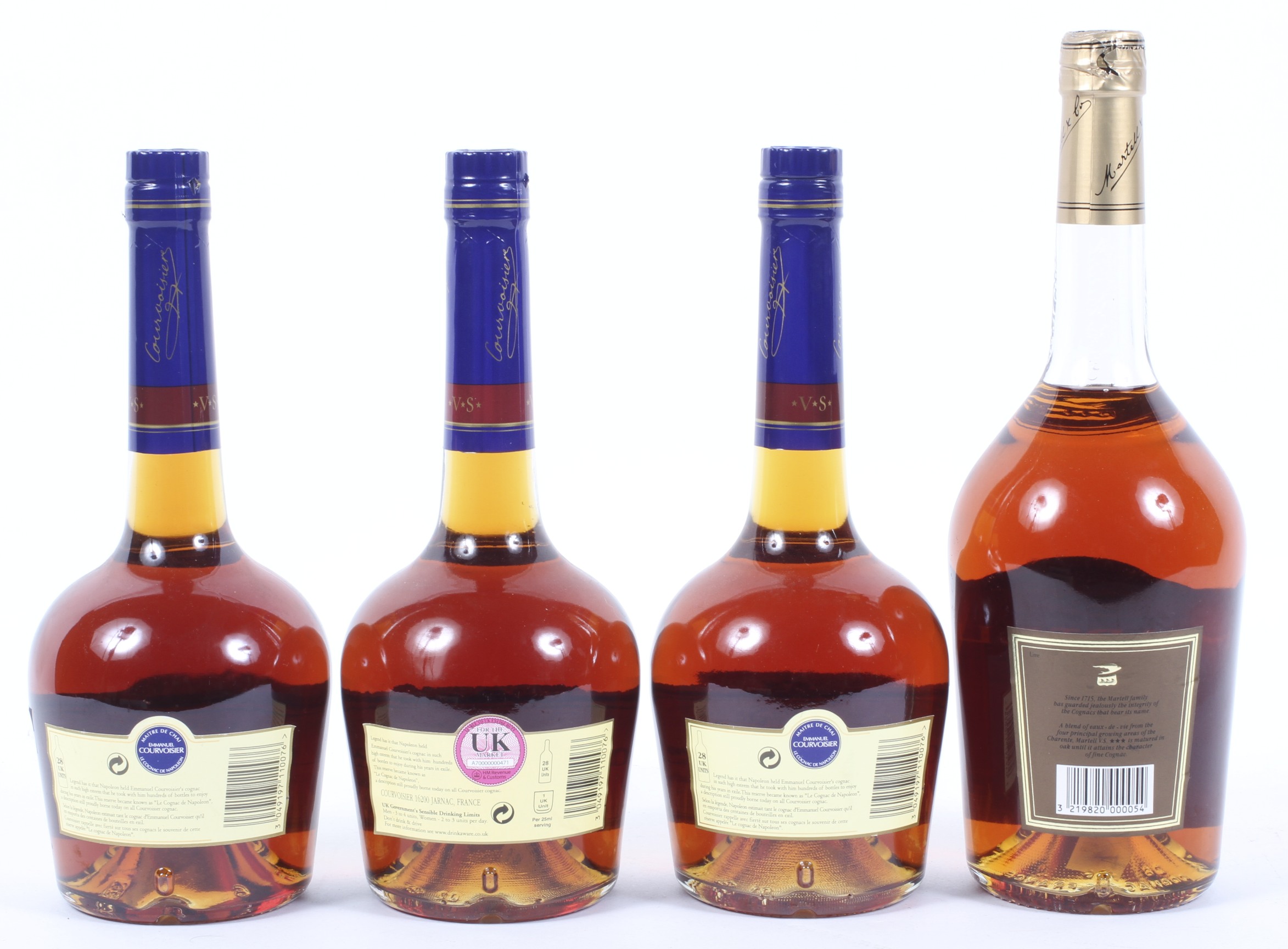 Three bottles of Courvoisier VS Cognac, 70 cl. with another - Image 2 of 2