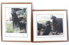 Two signed and limited editon Nigel Hemming prints including 'In the Driving Seat',