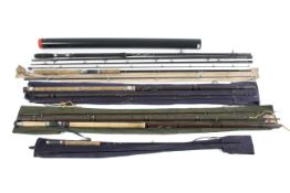 A collection of five rods by Scotts of Bristol to include a 4 piece 18’ Salmon rod,