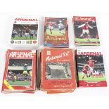A collection of Arsenal Home Football Programmes (approximately 120 in total) including a group