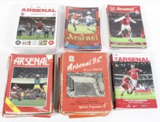 A collection of Arsenal Home Football Programmes (approximately 120 in total) including a group