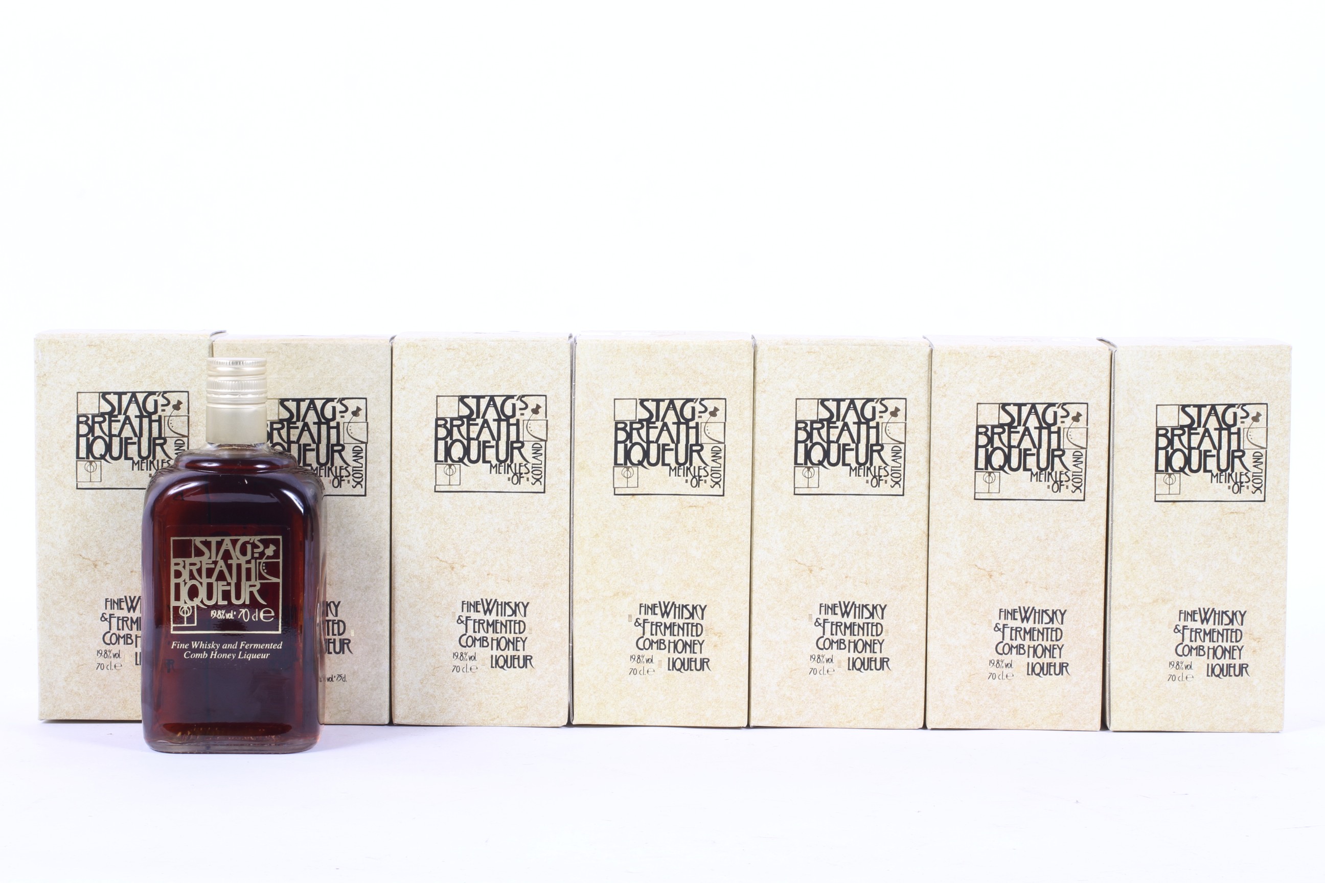 Seven bottles of Stag's Breath Liqueur, 75cl, 19.8% Vol.