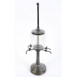 A vintage absinthe dispenser adapted as a lamp, early 20th century,