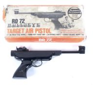 A Bullseye R072 air pistol in box