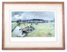 A signed Lionel Edwards print, 'The Berkley Hunt, Near Rockhampton', 35cm x 52cm,