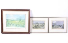 Three framed Lionel Edwards prints, comprising: a pair of smaller prints titled 'The Bramham Moor',