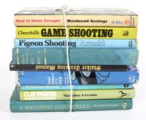 A collection of nine books relating to shooting, including: 'How to Shoot Straight',