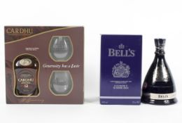 Whisky: Cardhu, 12 years, and Bell's 2012 HM Queen Elizabeth 60 year Diamond Jubilee decanter