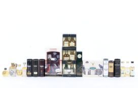 A collection of Scottish whisky miniatures, including: Glenfiddich, 18 year old, 5 cl., 40% Vol.