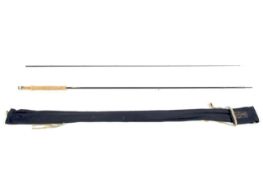 A Hardy Favourite 'Graphite Fly' rod, 9'6",ics 83477, 7/8, lined butt ring, snake guides,