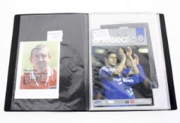 A sporting album containing a large collection of sporting autographs,