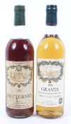 Wine: Sauternes, 1970 and Graves 1978, bottled for Teltscher Brothers,