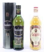 A Glenfiddich Single Malt Scotch Whisky, 12 year old, 70cl, 40% Vol. together with another