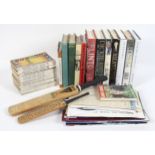 A box of cricket items (1930's onwards) including assorted books, autobiographies,