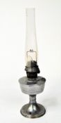 A 20th Century oil lamp, with glass funn