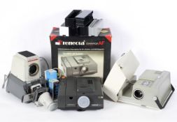 Three vintage slide projectors, comprisi