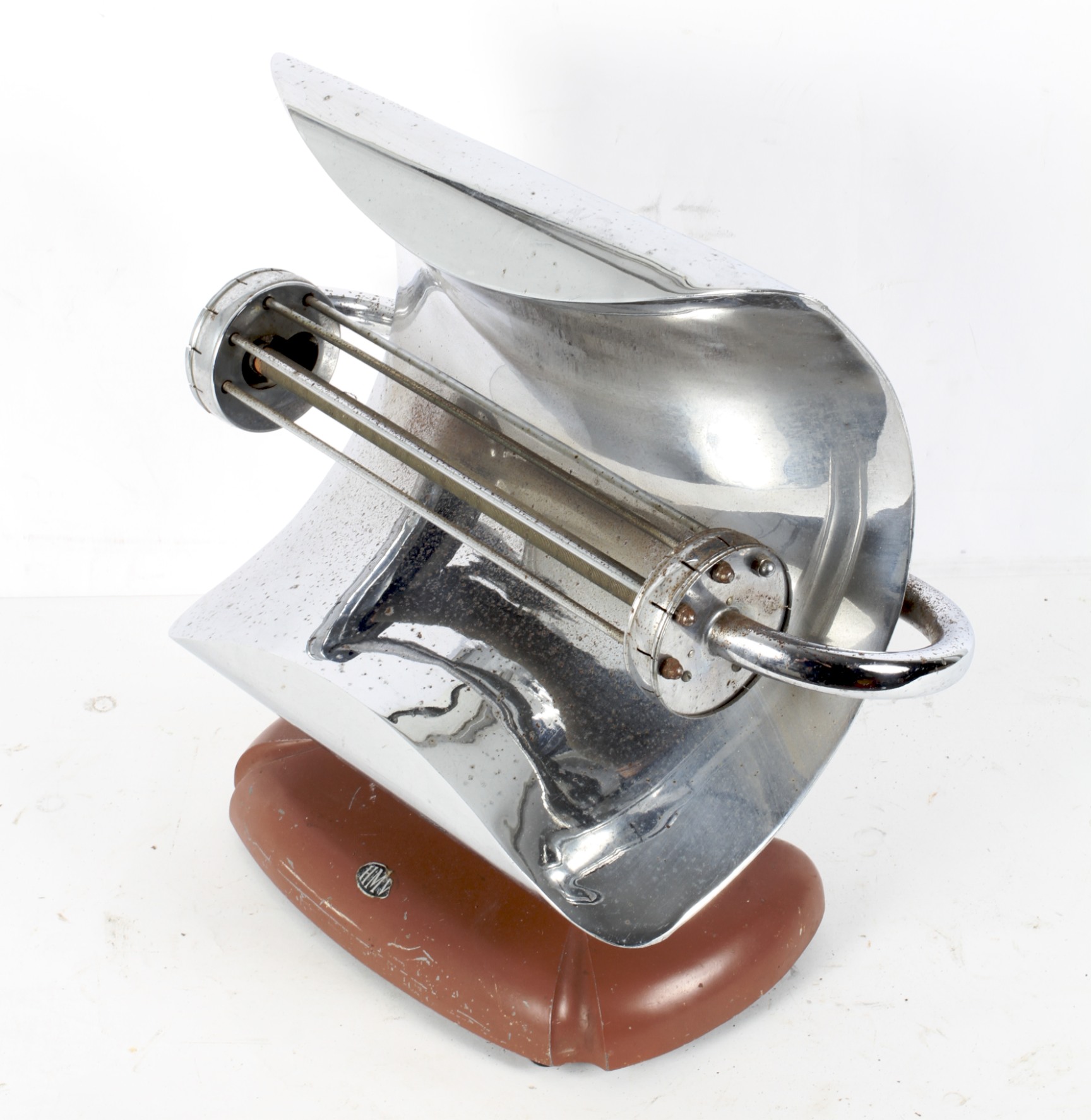 A 1930s electric fire heater with convex - Image 2 of 2