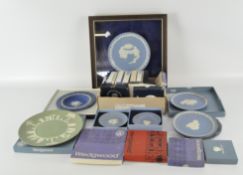 A selection of Wedgwood Jasperware plates, of assorted patterns, designs and colours,