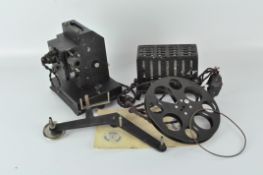 An early 20th century motor driven projector, possibly an Astor 22 model,