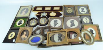 A large collection of assorted miniatures, some printed and others painted,