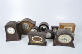 A large quantity of 20th century mantel and travelling clocks, recommended as projects,