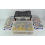 A large quantity of vintage Lego, comprising vehicles,