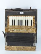 A German Steldeni accordion, in leatherette carry case,