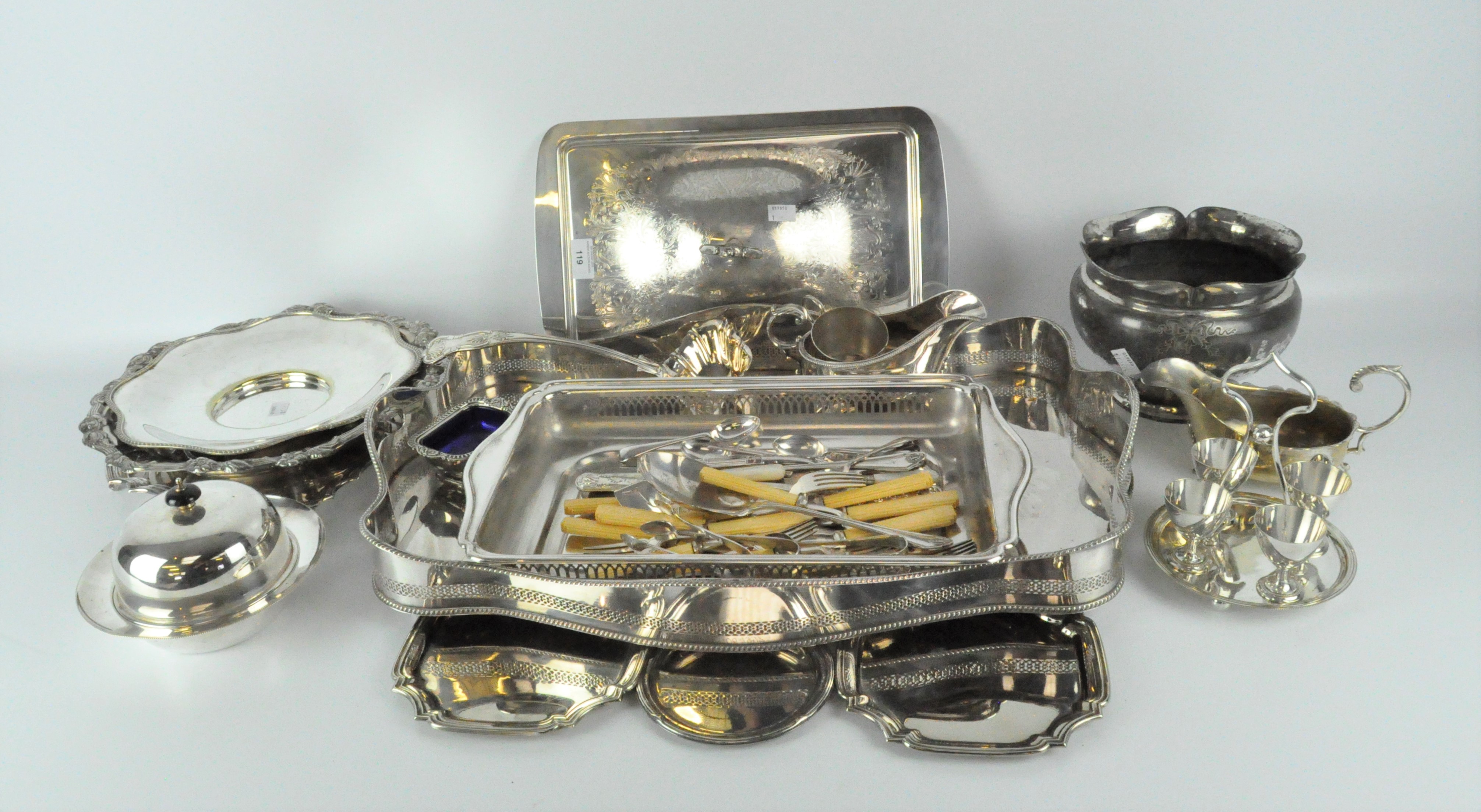 A collection of 19th & 20th century silver plated wares,